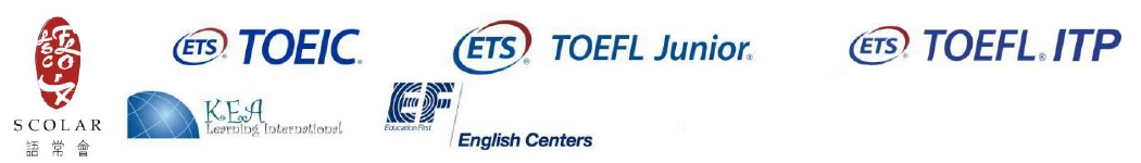 贊助機構： SCOLAR, EF English Centers, TOEIC, TOEFL Junior, TOEFL ITP, KEA Learning